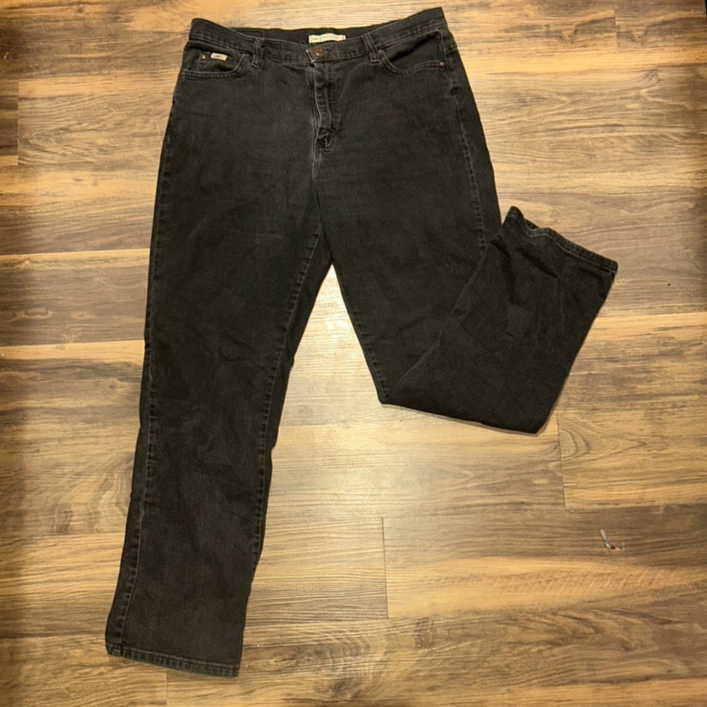 Black Straight Leg Lee Jeans 12 Long